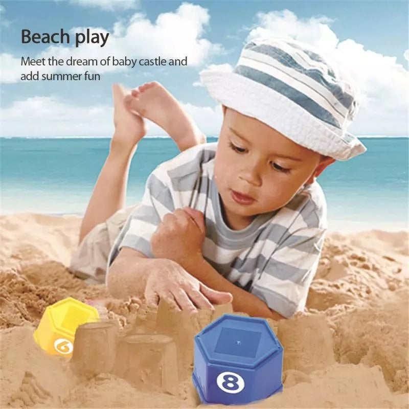 Colorful Numbers & Alphabets Stacking Cups - 10 pieces - Default Title - Odeez | Educational Toys Pakistan 