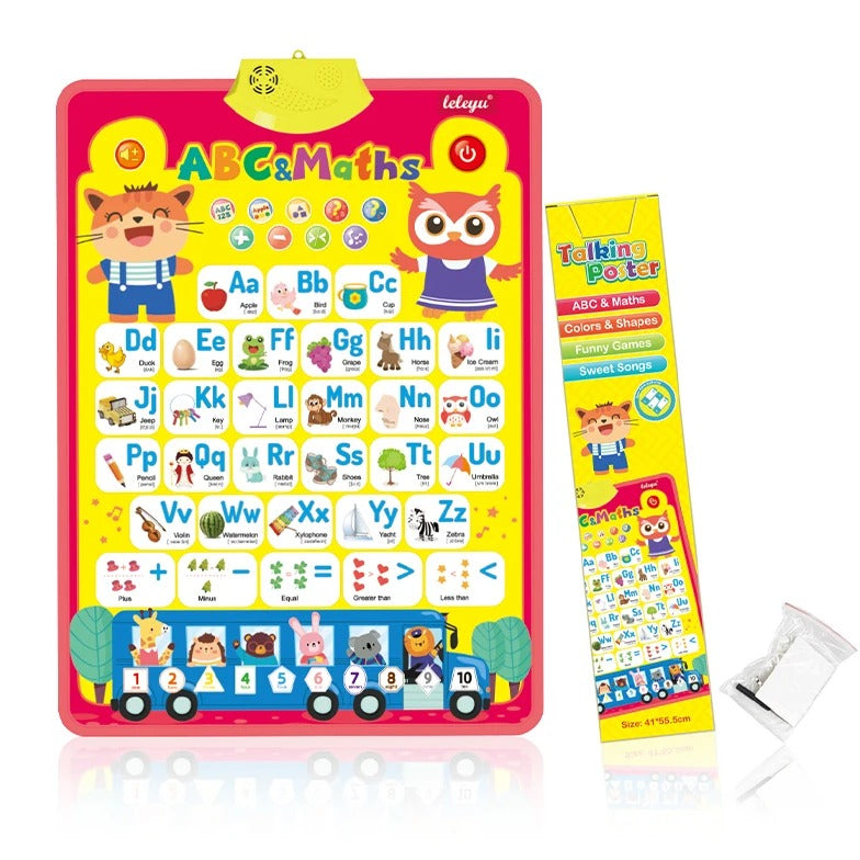 Interactive Alphabet and Number Talking Wall Chart - 796 - Default Title - Odeez | Educational Toys Pakistan 