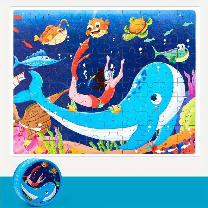 Discover Fun Jigsaw puzzle 100 Pieces Random Designs - 701 - Default Title - Odeez | Educational Toys Pakistan 