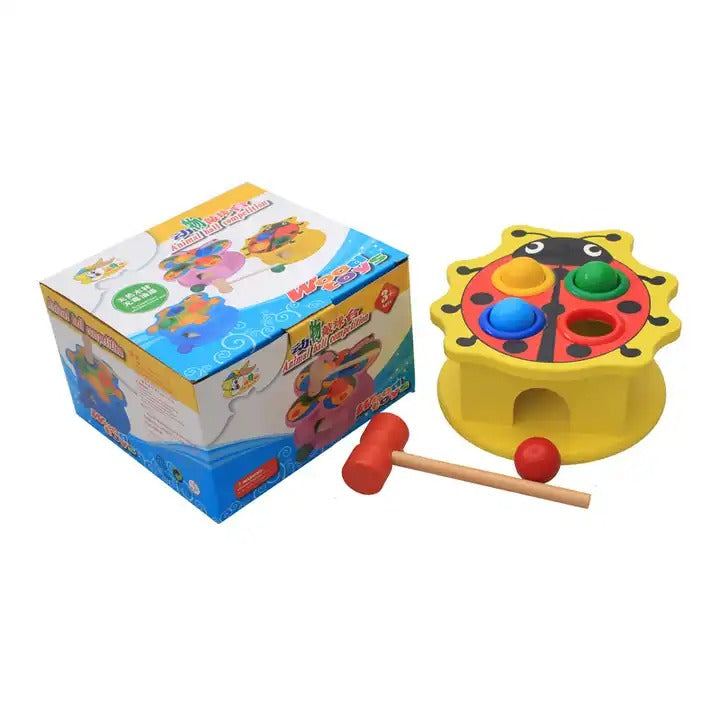 Wooden Pounding Animal Hammering Ball Set Random Design - 096 - Default Title - Odeez | Educational Toys Pakistan 