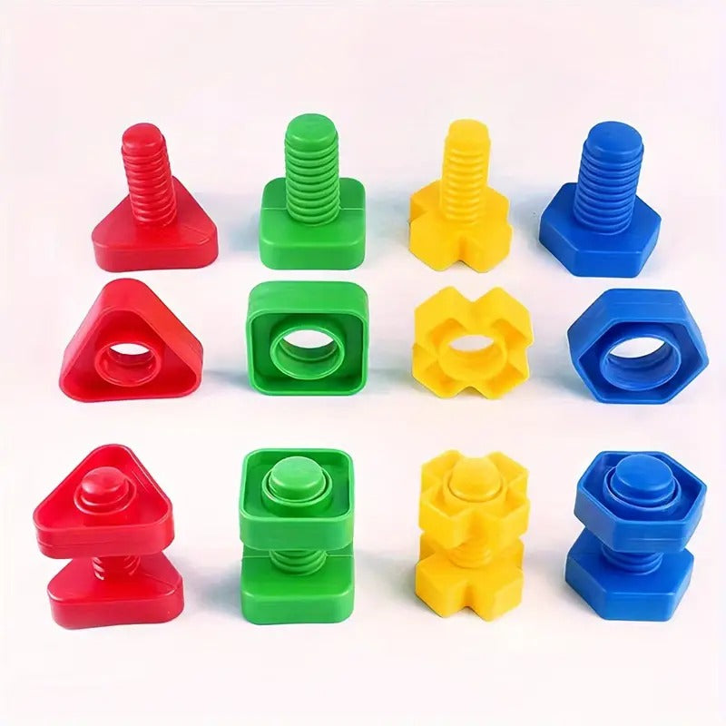 High Quality Screw Nut and Bolt Building Blocks - 26 Pieces - Default Title - Odeez | Educational Toys Pakistan 