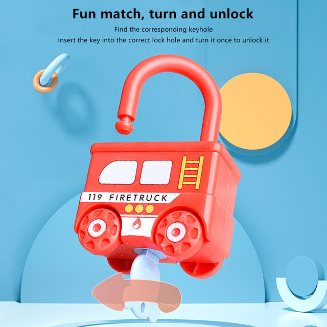 Number Recognition Matching Lock and Key Train Set - 6 pieces - Default Title - Odeez | Educational Toys Pakistan 