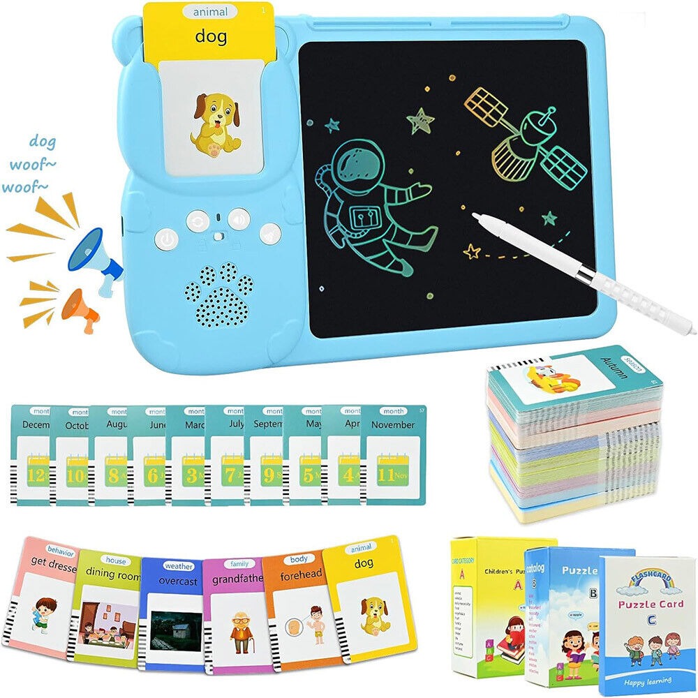 2in1 Talking Audible Flashcards with LCD Writing Tablet Kit - Default Title - Odeez | Educational Toys Pakistan 