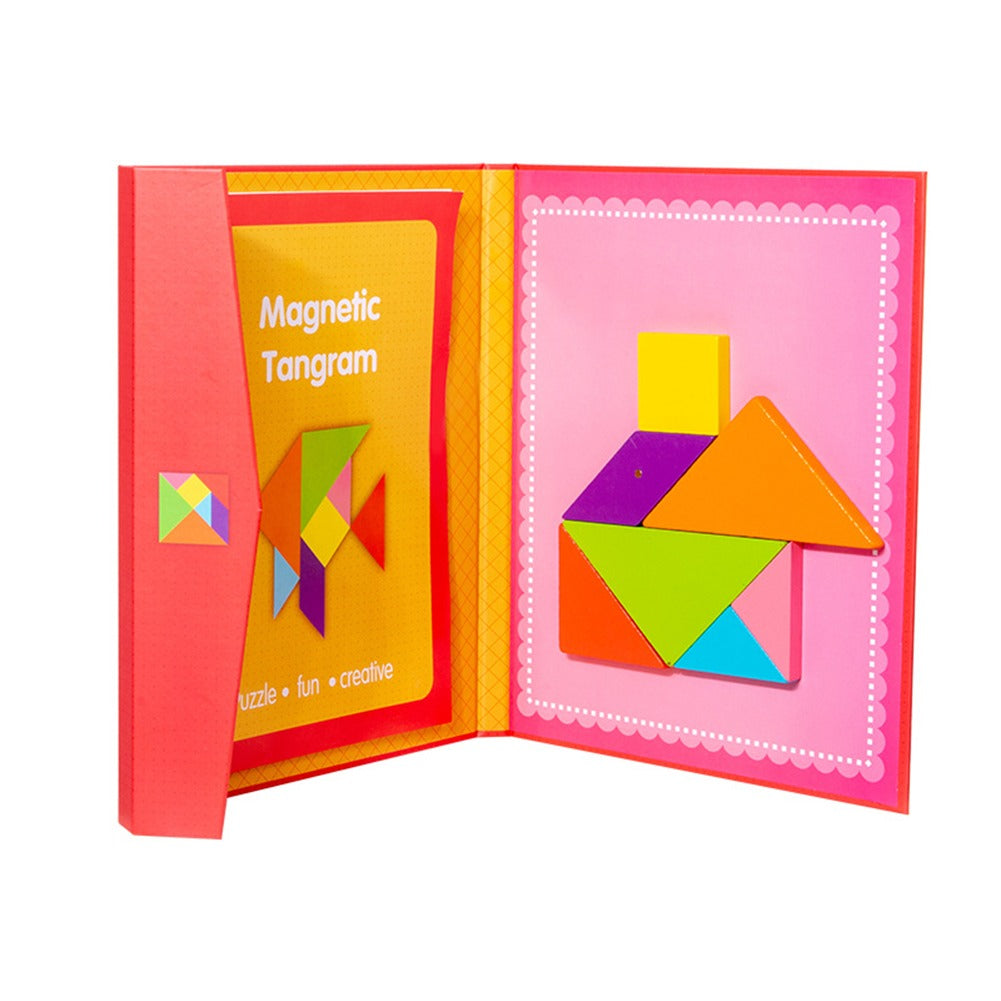 Wooden Tangram Magnetic Puzzle Pattern Book - 542 - Default Title - Odeez | Educational Toys Pakistan 