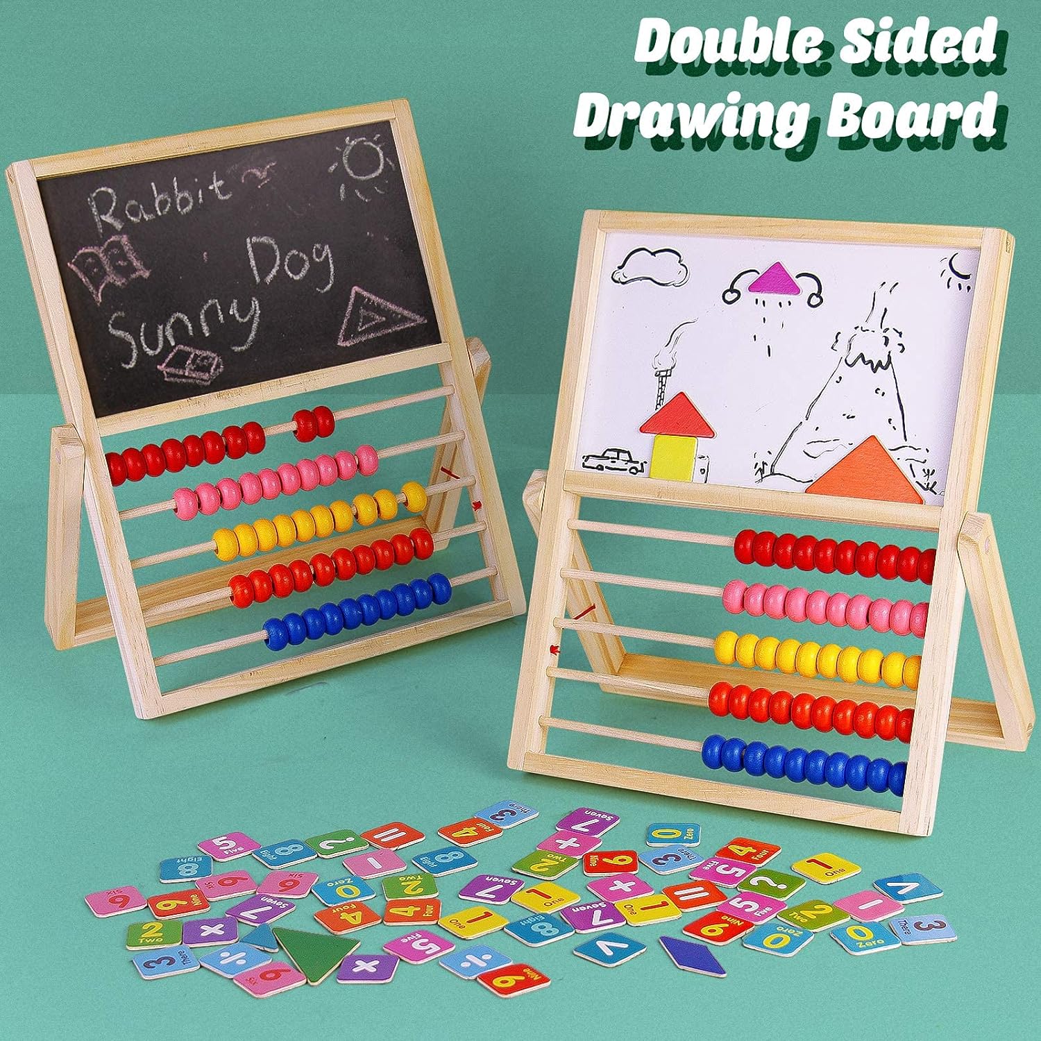 3in1 Montessori Numeric Abacus Learning Board with Marker - Default Title - Odeez | Educational Toys Pakistan 