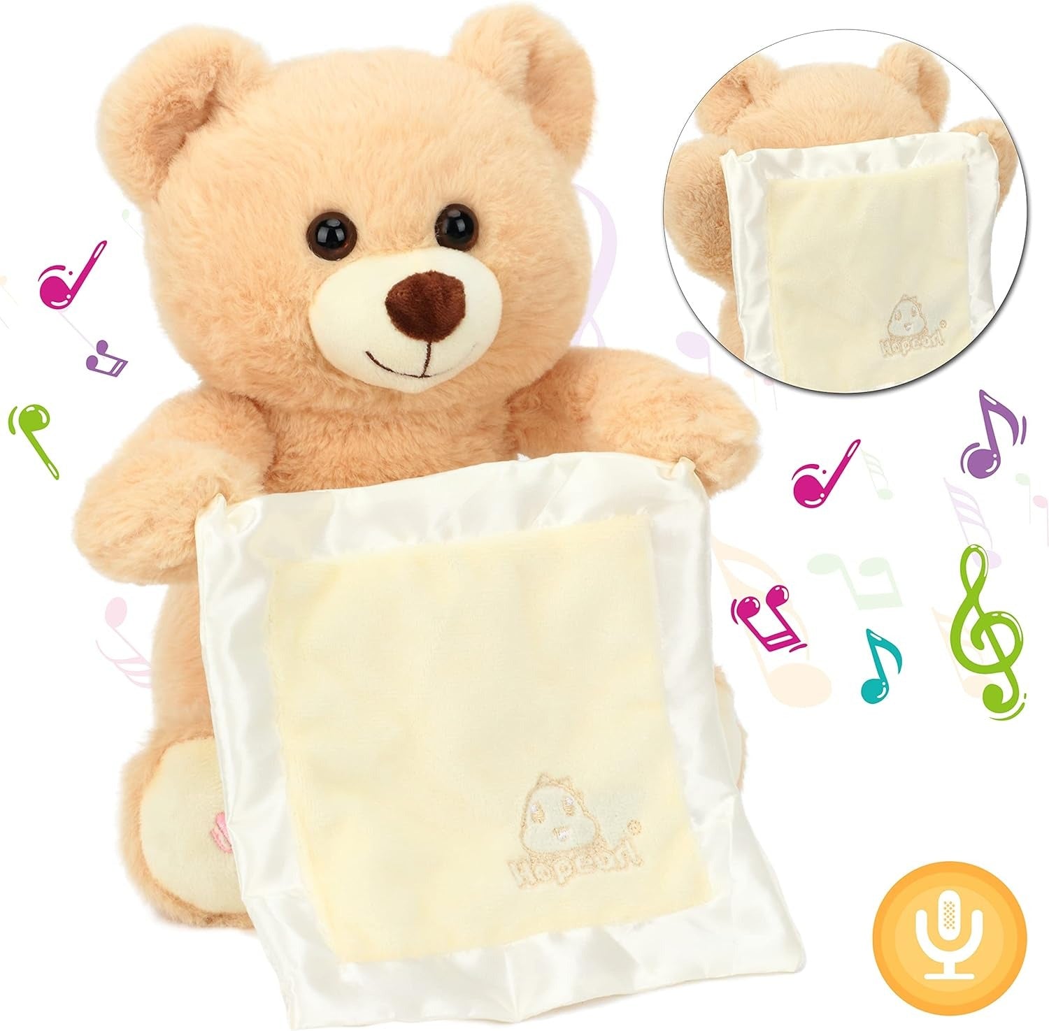 Peek A Boo Bear with Blanket Interactive Plush Teddy - 66B - Default Title - Odeez | Educational Toys Pakistan 