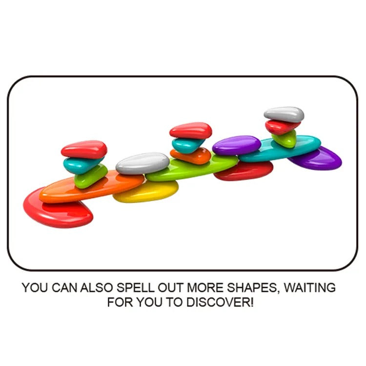 Interesting Colored Pebbles Stacking Blocks 18 Pieces - 044 - Default Title - Odeez | Educational Toys Pakistan 