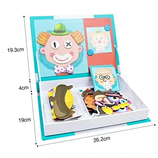 Crazy Face Clown Magnetic Puzzle Book - Default Title - Odeez | Educational Toys Pakistan 