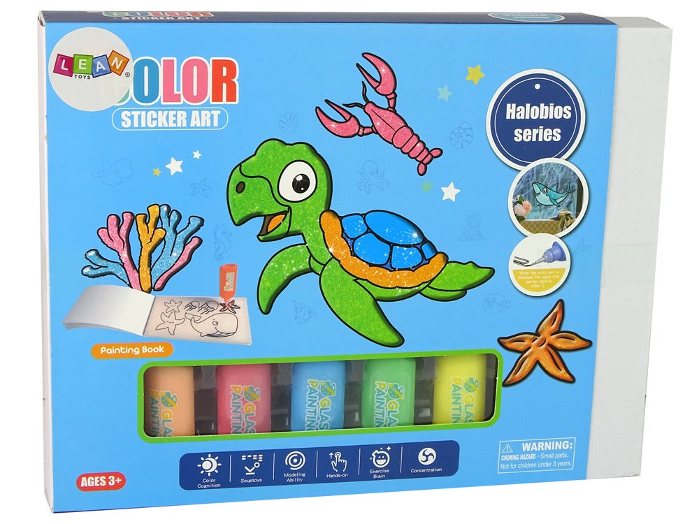 DIY Sea Animal Furniture Window Stickers 8 Colours Glitter - 013 - Default Title - Odeez | Educational Toys Pakistan 