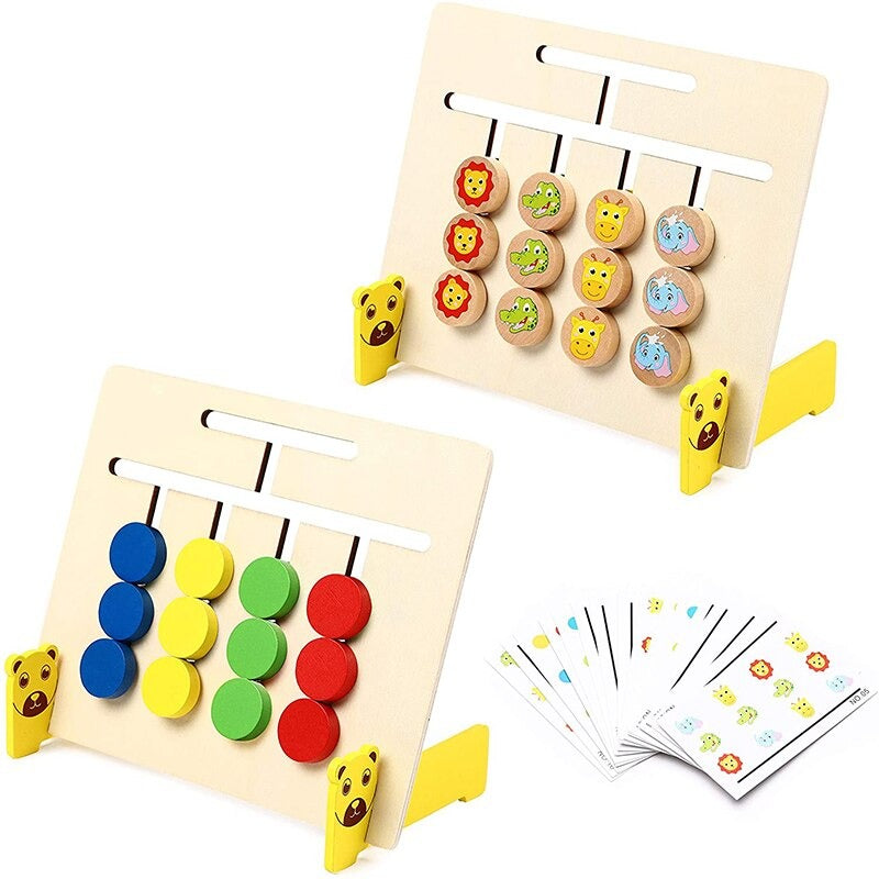 Four Color & Animal Logical Thinking Wooden Game - 502 - Default Title - Odeez | Educational Toys Pakistan 