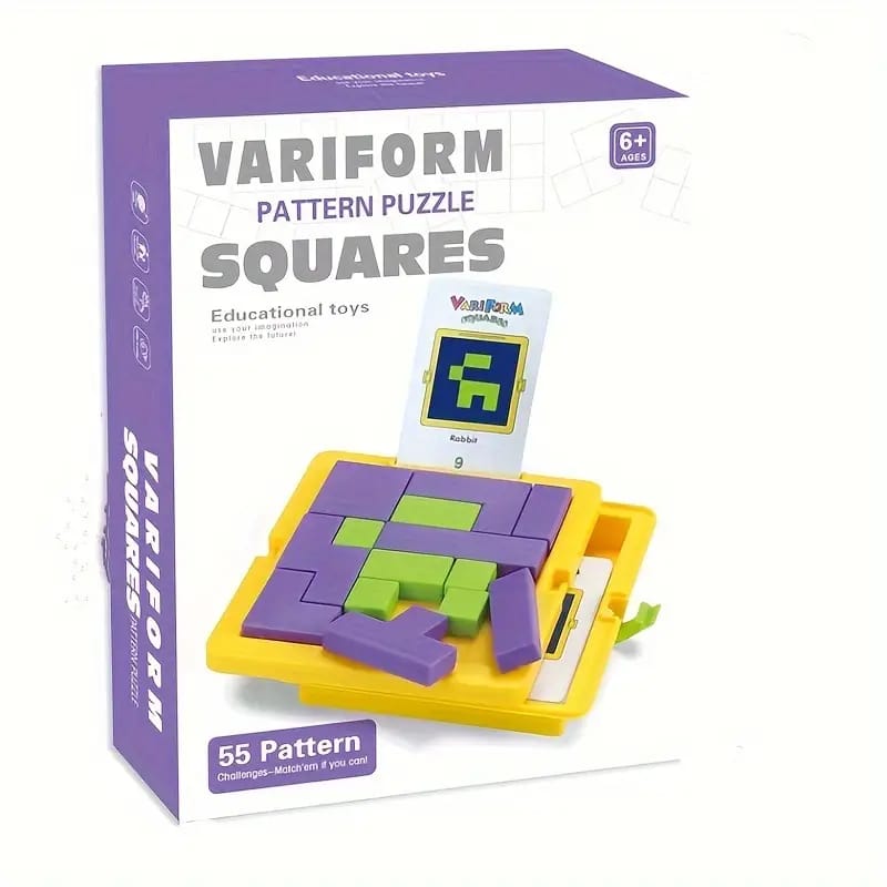 Variform Squares Mind Pattern Puzzle - 55 Challenges - Default Title - Odeez | Educational Toys Pakistan 