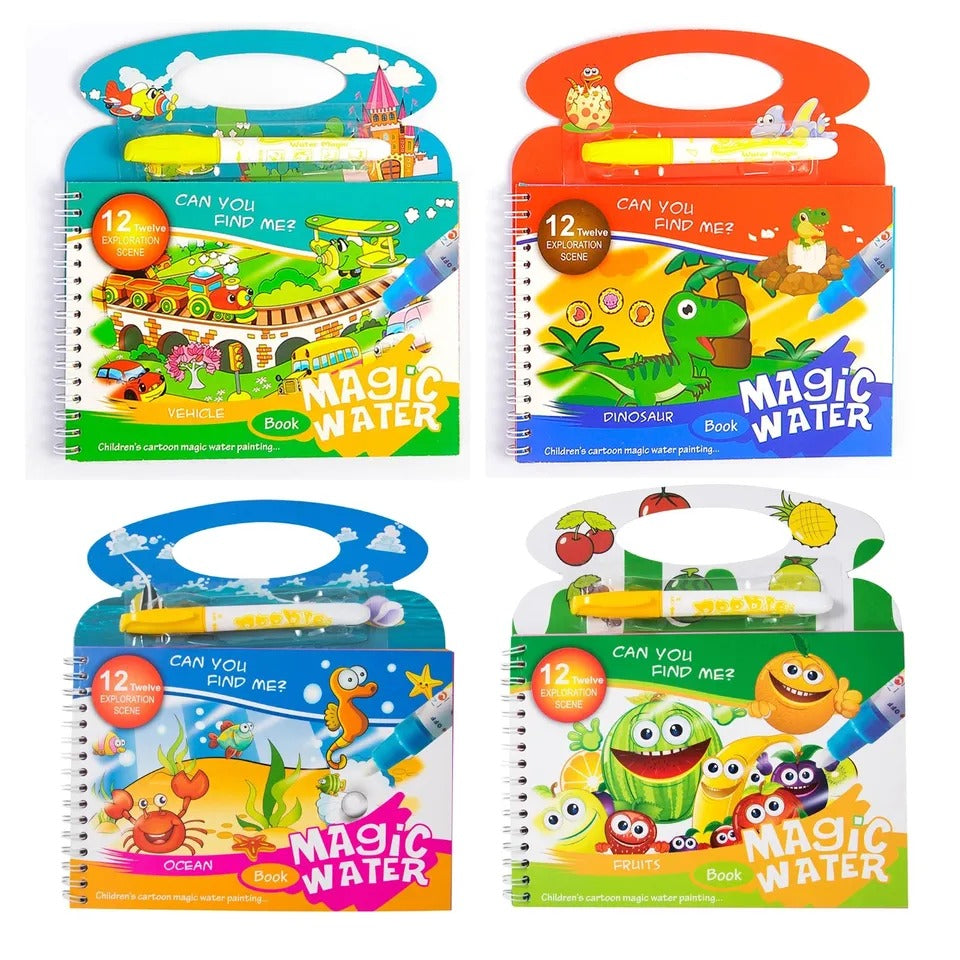 Water Magic Doodle Colorful Book with Handle - Random Designs - Default Title - Odeez | Educational Toys Pakistan 