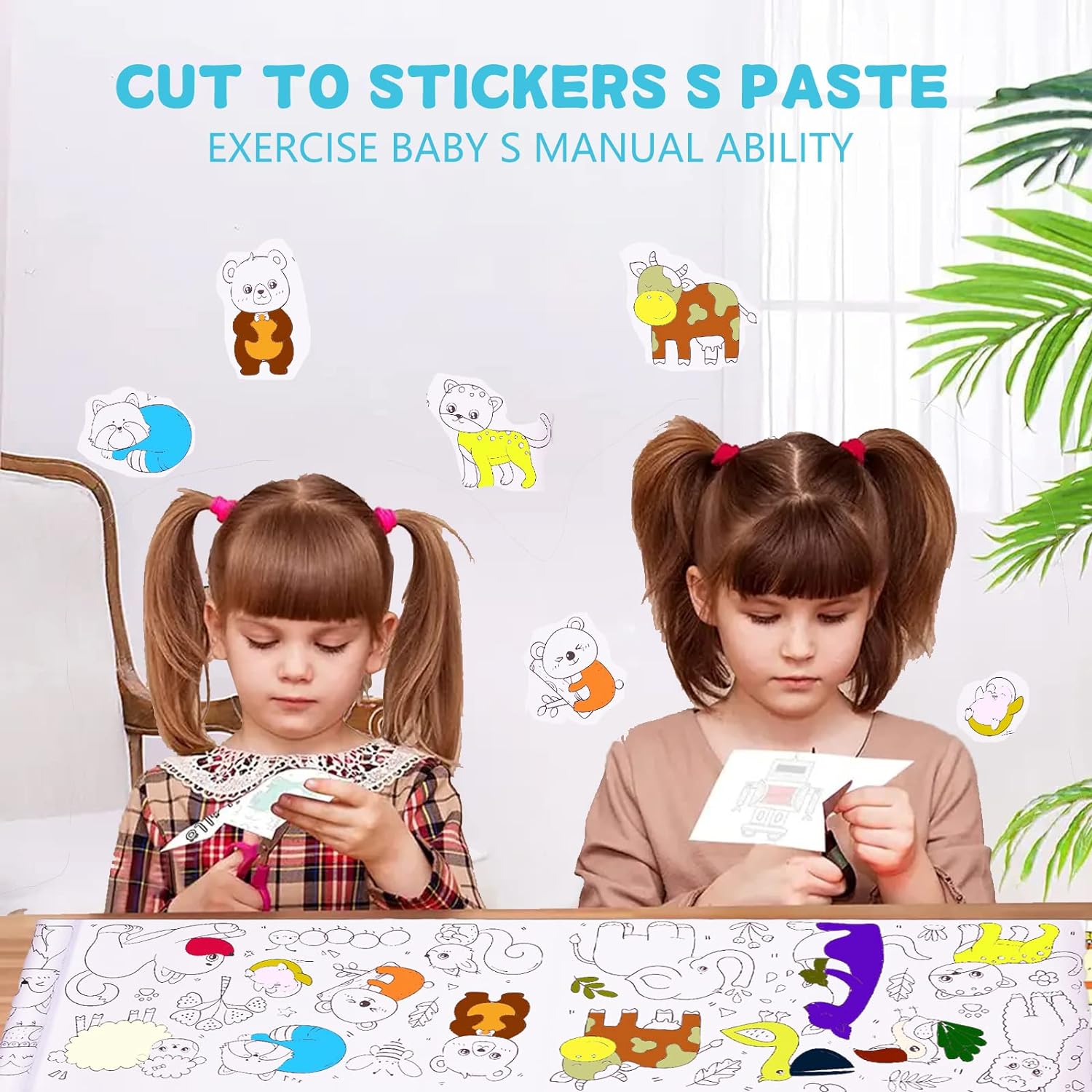 Sticky Children's Drawing Roll Coloring Paper Random Design - 3M - Default Title - Odeez | Educational Toys Pakistan 