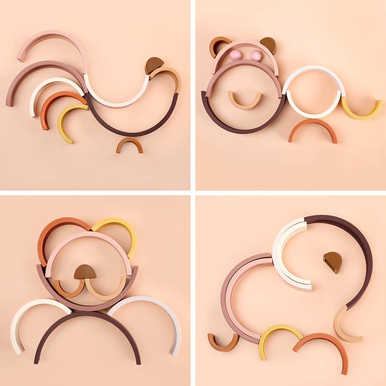 Wooden Colorful Stacking Blocks - 10 Pieces - 942 - Default Title - Odeez | Educational Toys Pakistan 