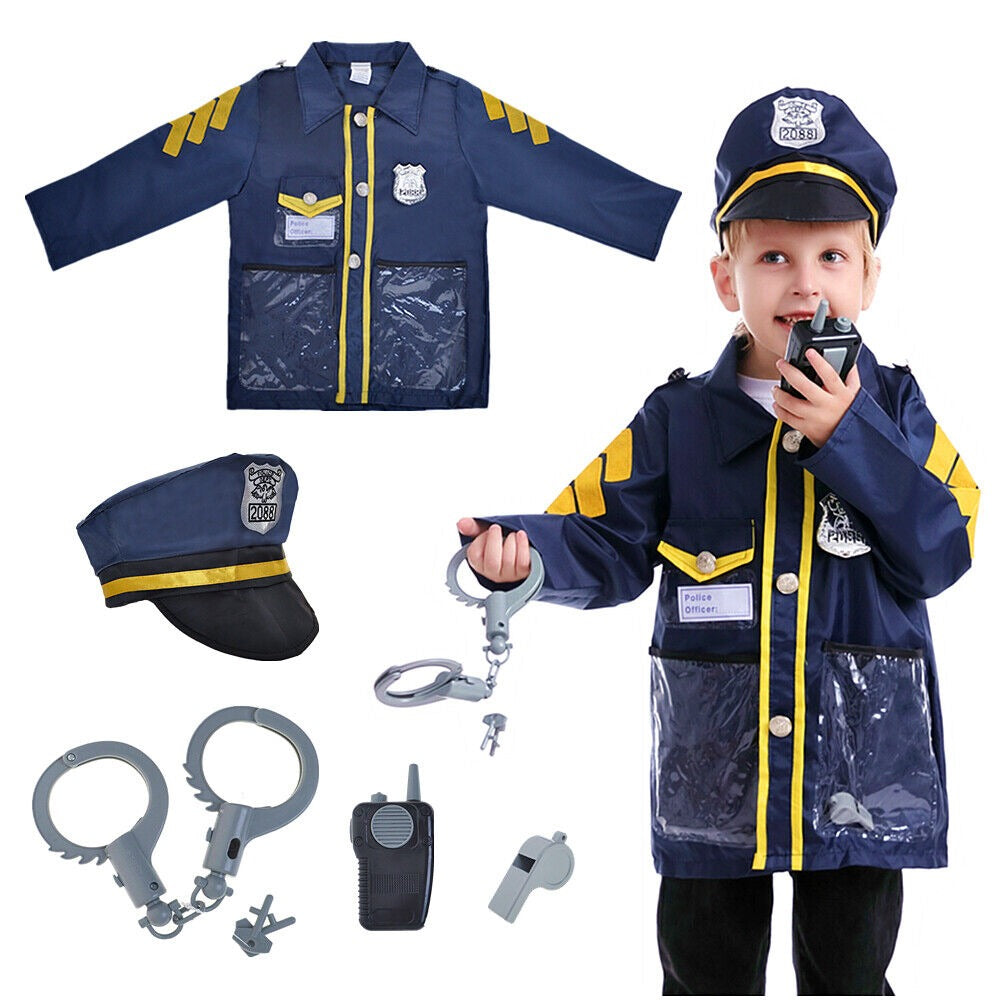 Kids Police Costume with Pretend Play Accessories - 003 - Default Title - Odeez | Educational Toys Pakistan 