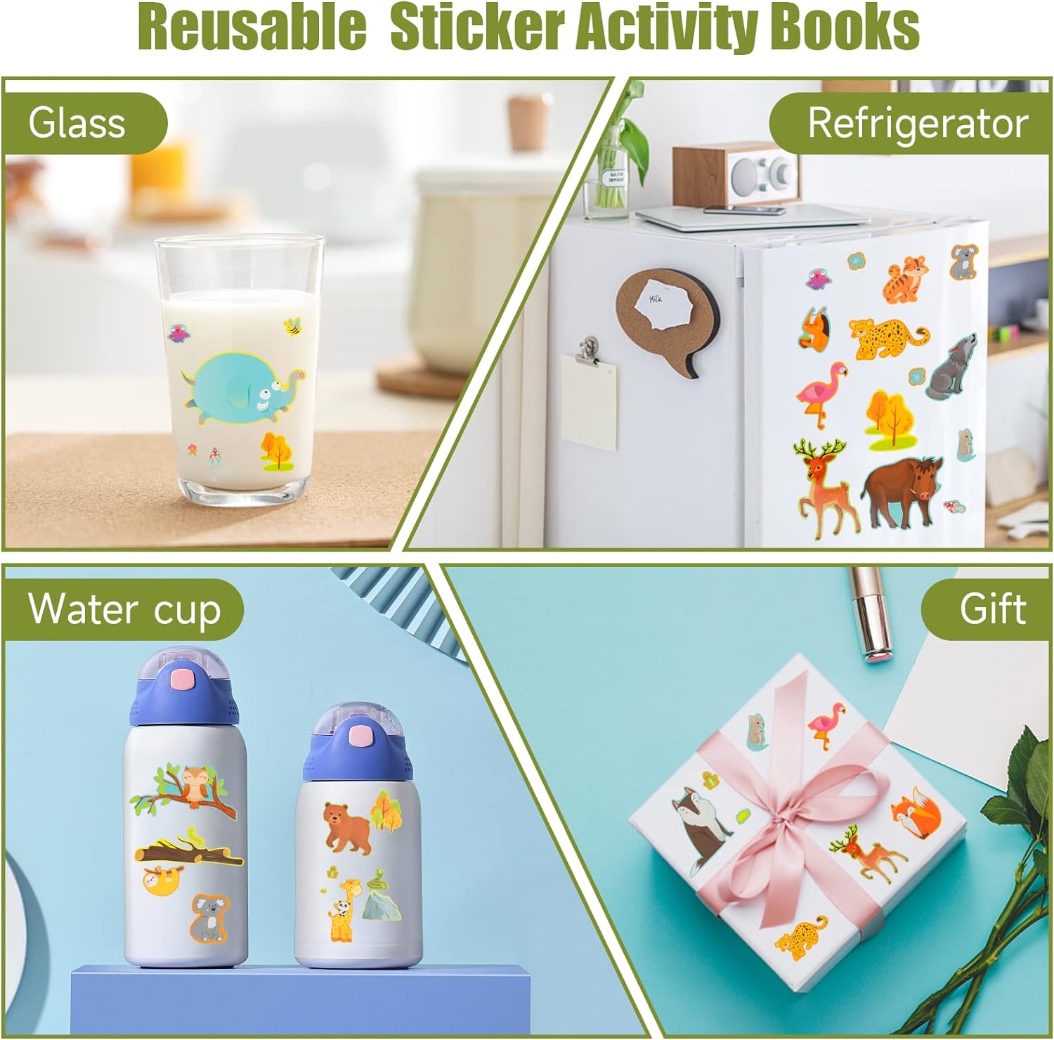 Cute Reusable Stickers Animal Place Book - 019 - Default Title - Odeez | Educational Toys Pakistan 