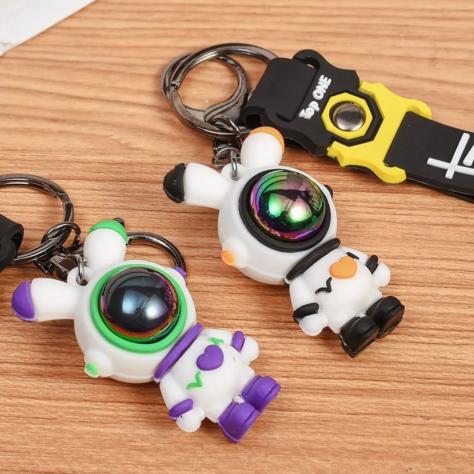 Cute Rabbit Astronaut Space Mask Doll Keychain - 442 - Default Title - Odeez | Educational Toys Pakistan 