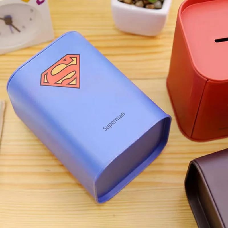 Metal Safe Money Box with Superhero Design For Kids - 99A - Default Title - Odeez | Educational Toys Pakistan 