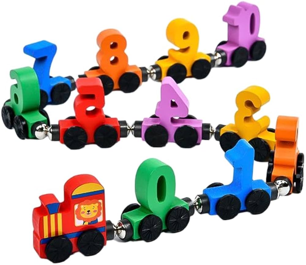 Colorful Wooden Number Digital Train Toy - 852