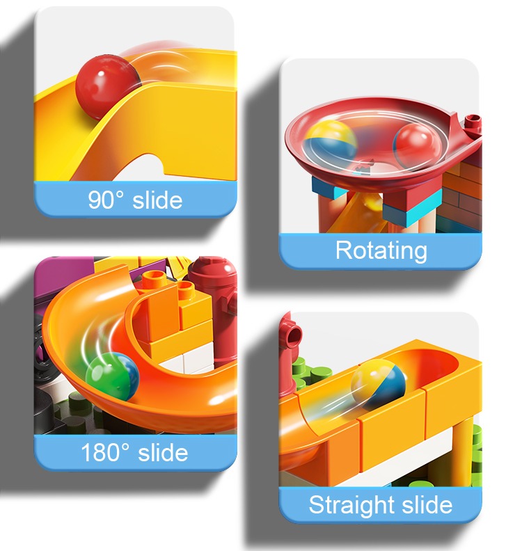 DIY Interesting Train Slideway Building Blocks 77 pieces - 692