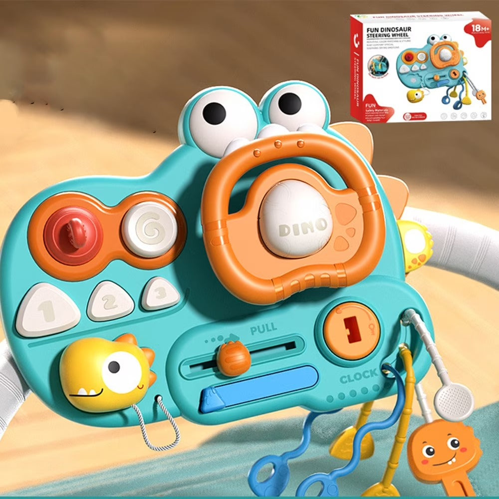 Dinosaur Pretend Steering Wheel Busy Sensory Activity Toy - 030