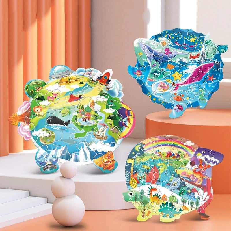 Mini Dinosaur World Jigsaw Puzzles - 36 pieces - 801 - Default Title - Odeez | Educational Toys Pakistan 