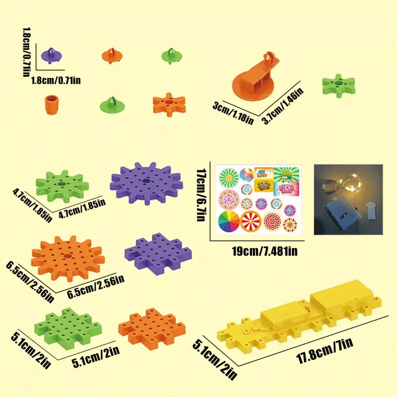DIY Electric Gear Building Blocks Set 75+ pieces - 860
