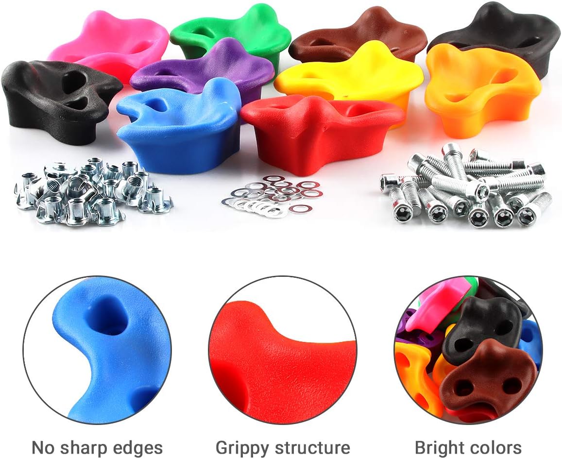 Colorful Rock Climbing Holds Plastic Material- 10 pieces - Default Title - Odeez | Educational Toys Pakistan 