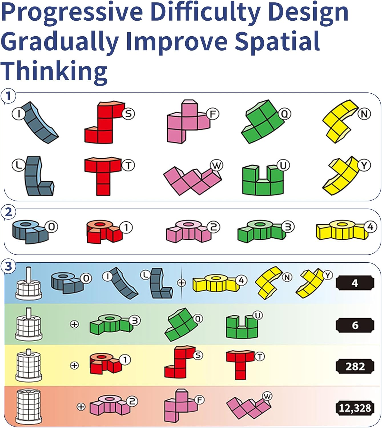 3D Cubic Tower Challenge Puzzle Game - 566 - Default Title - Odeez | Educational Toys Pakistan 