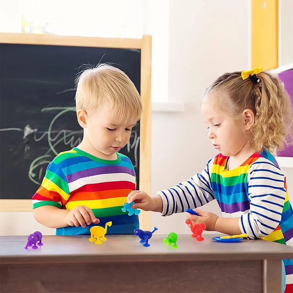 Cute Aliens Silicone Suction Cups Sensory 10 Pieces - 005 - Default Title - Odeez | Educational Toys Pakistan 