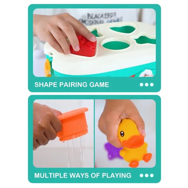 2in1 Silicon Shape Sort and Stacking Bath Toy - 933 - Default Title - Odeez | Educational Toys Pakistan 