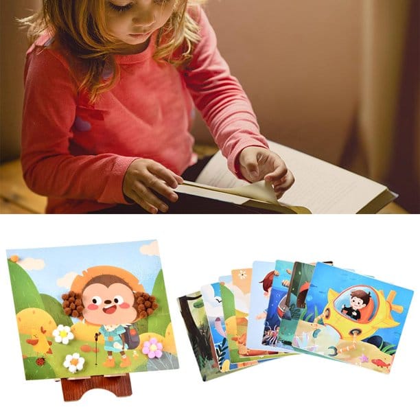 Creative DIY Dotty Colorful Pompom Art Set - 803