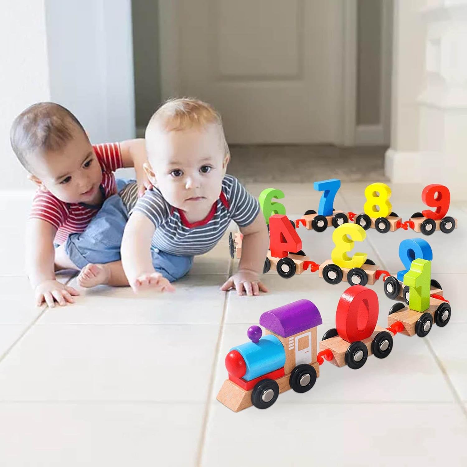 Wooden Number Count Hook Train 0 to 9 - 289