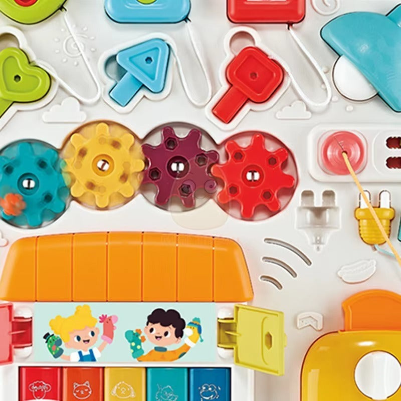 Multifunctional Busy Board Activity Learning Table for Toddlers - 017