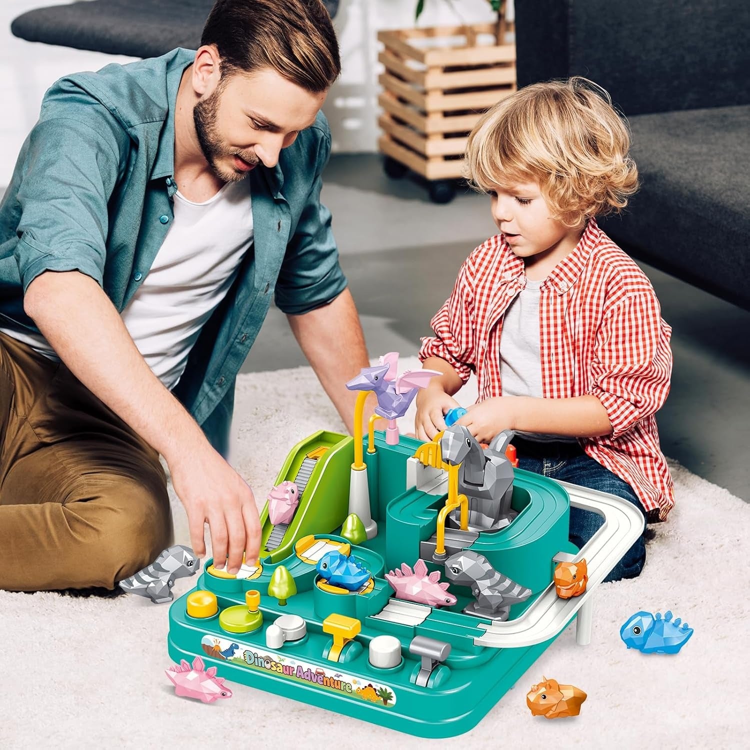 Dinosaur Car Adventure Track Play Set - 134
