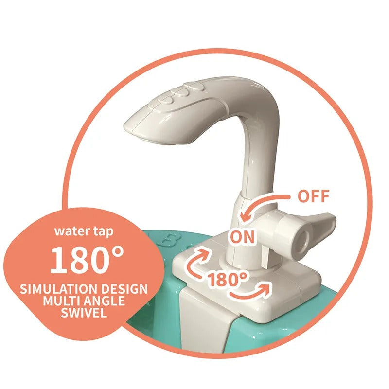 Kitchen Tools Wash Basin Pretend Play Set - 08K