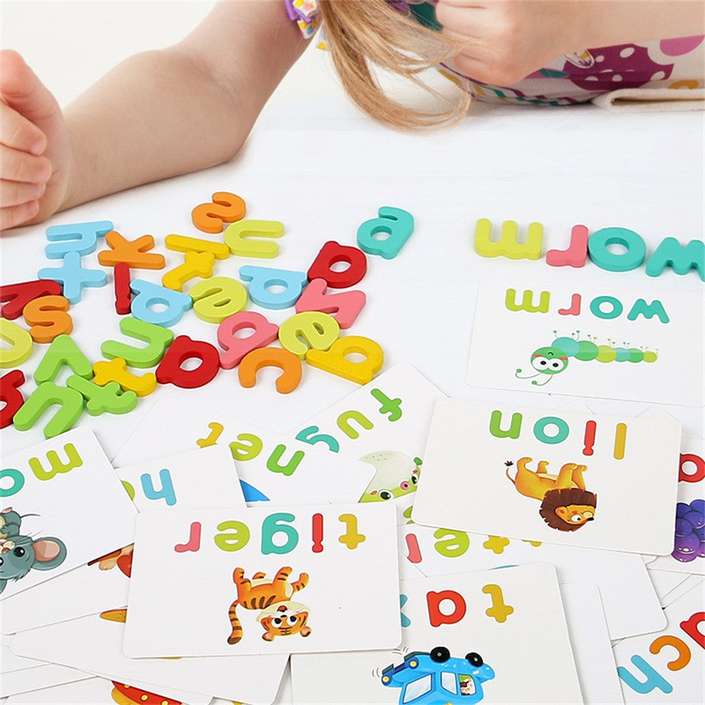 Wooden Word Spelling Learning Tin Box - 781