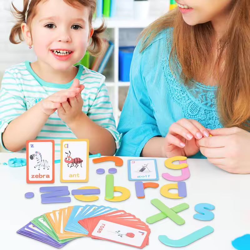 Wooden Letter Stick Learning Word Game 52 pieces - 588