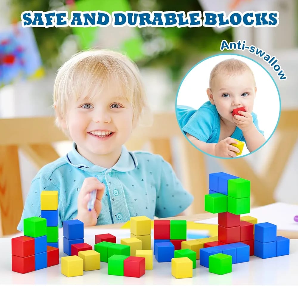 Colorful Magnetic Cube Learning Blocks Set 3 x 3 cm cube - 610
