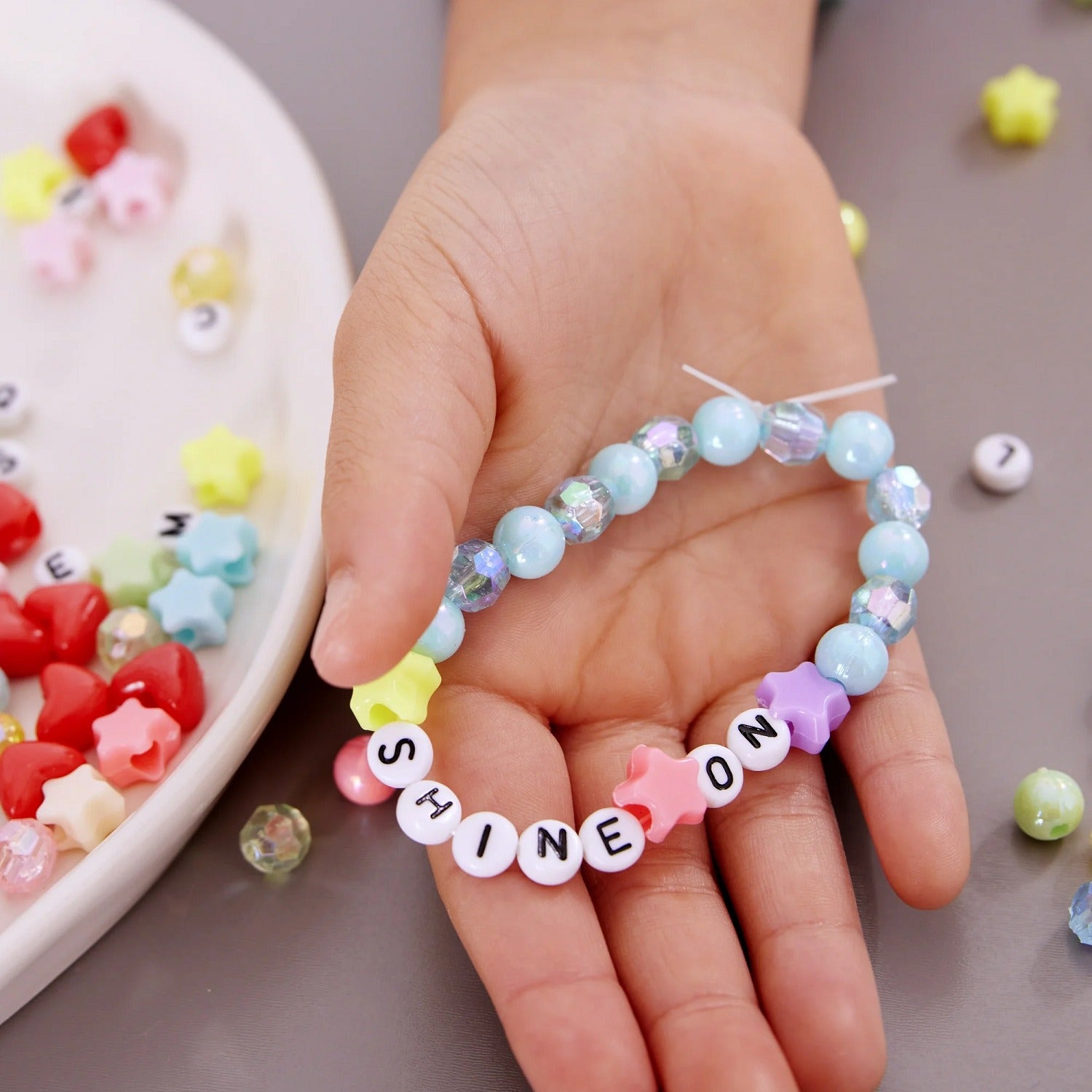 DIY Bracelets Bead Making Unicorn Jewellery Jar Kit - 81A