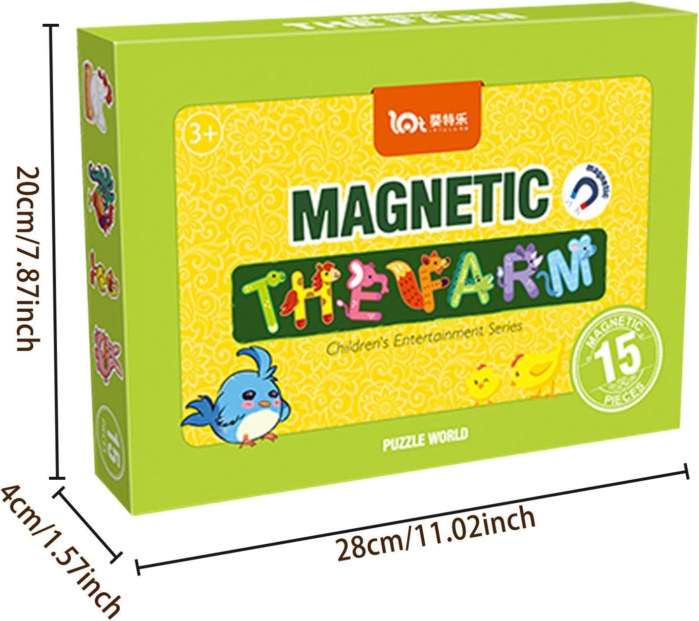 Magnetic Farm Animal Booklet for Kids - 15 pieces