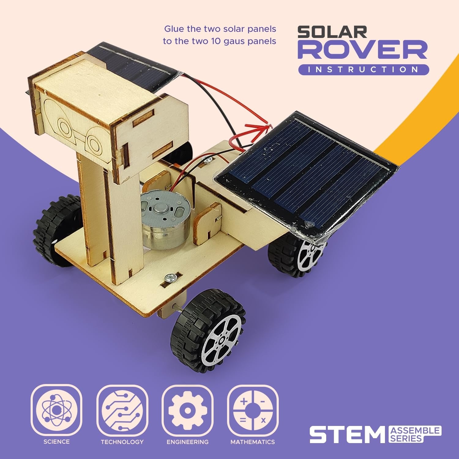 DIY Solar Rover Car Assembly Model Scientific Experiment - 065