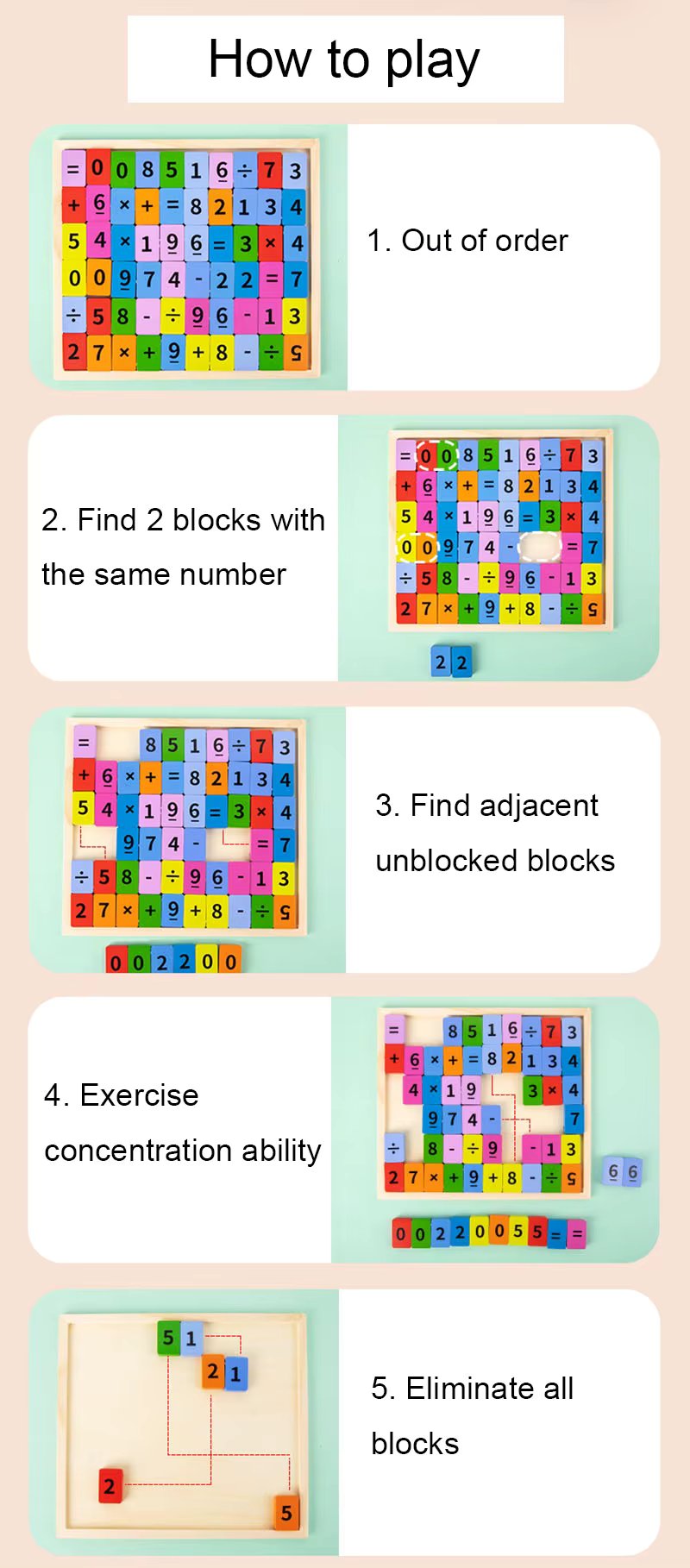 2in1 Multifunctional Math and Spelling Eliminate the Game - Default Title - Odeez | Educational Toys Pakistan 
