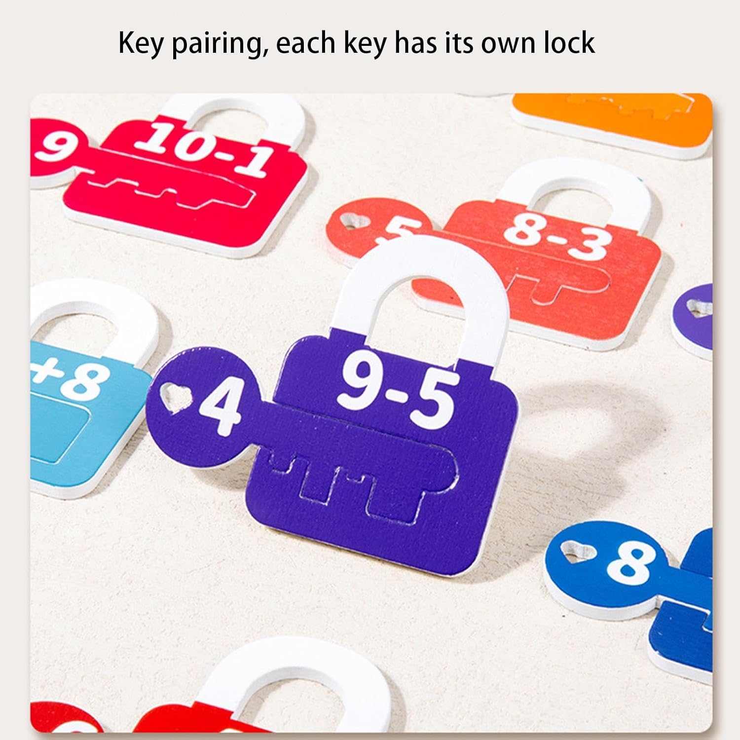 Montessori Color and Number Cognitive Matching Lock Key - 675 - Default Title - Odeez | Educational Toys Pakistan 