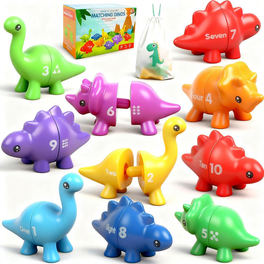 Dinosaur Color Letter and Counting Learning Matching Toy - Q82