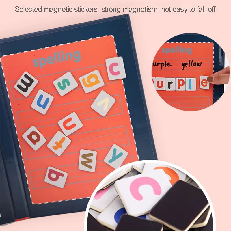Magnetic Spelling Word Learning Booklet with Marker Magnetic Board - K55 - Default Title - Odeez | Educational Toys Pakistan 