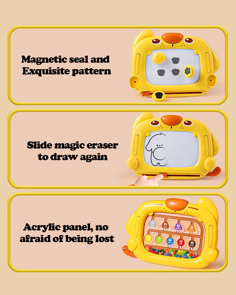 Puppy Drawing Slate and Magnetic Number Color Maze Game - 813 - Default Title - Odeez | Educational Toys Pakistan 