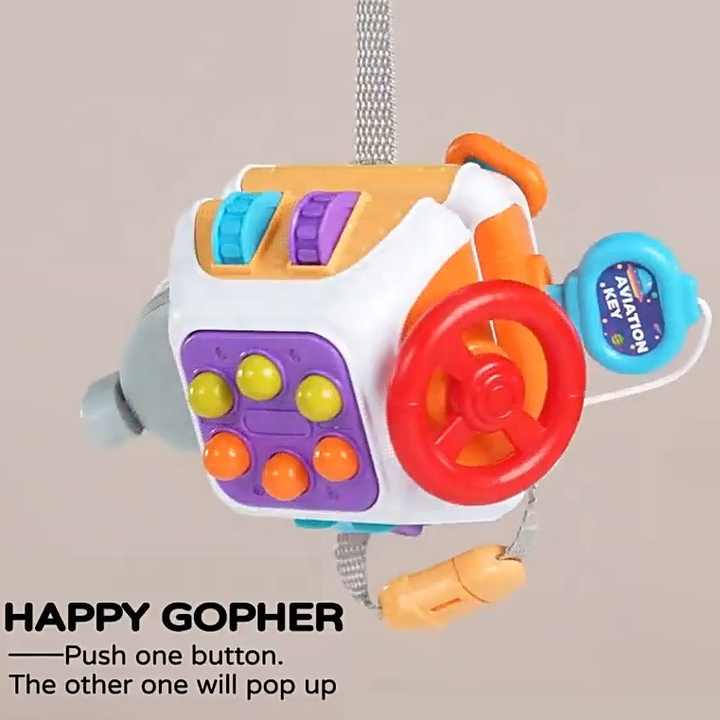 10in1 Montessori Sensory Busy Learning Cube - 180 - Default Title - Odeez | Educational Toys Pakistan 