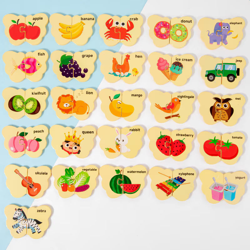 Wooden Butterfly Alphabets Learning Matching Set - 861