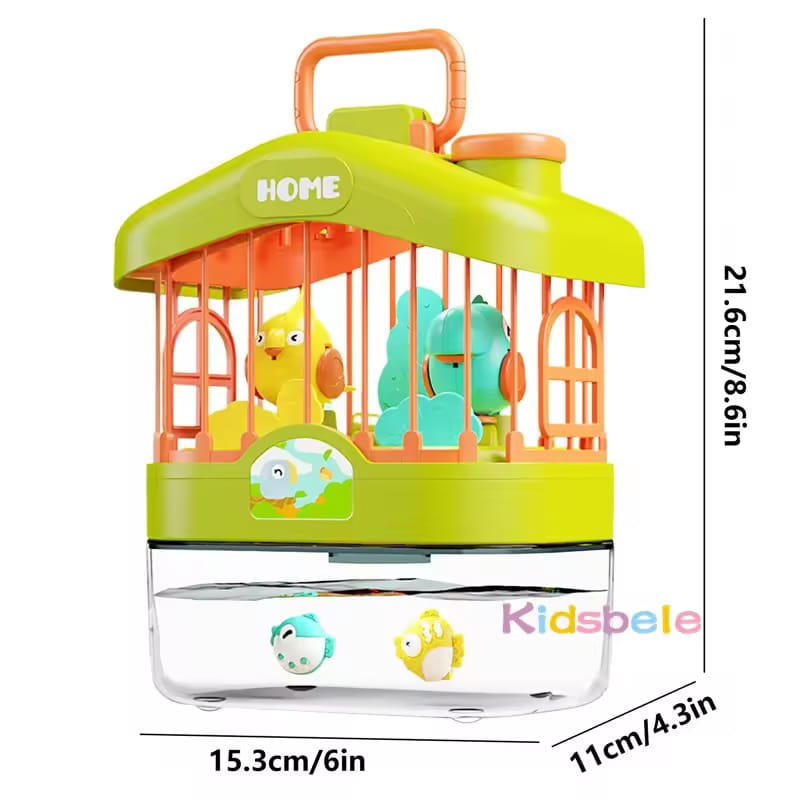 2in1 Fun Talking Bird Cage and Magnetic Fish - 227